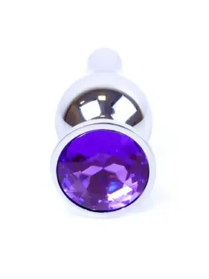 Plug-Jewellery Silver BUTT PLUG- Purple
