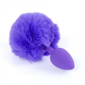 Plug-Jewellery Silicon PLUG - Bunny Tail - Purple