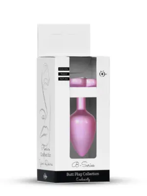 Plug-Jewellery Pearl Pink Heart PLUG- Clear S