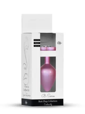 Plug-Jewellery Pearl Pink Heart PLUG- Clear M