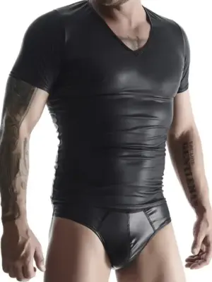 T-shirt męski z wetlooka XL w serek