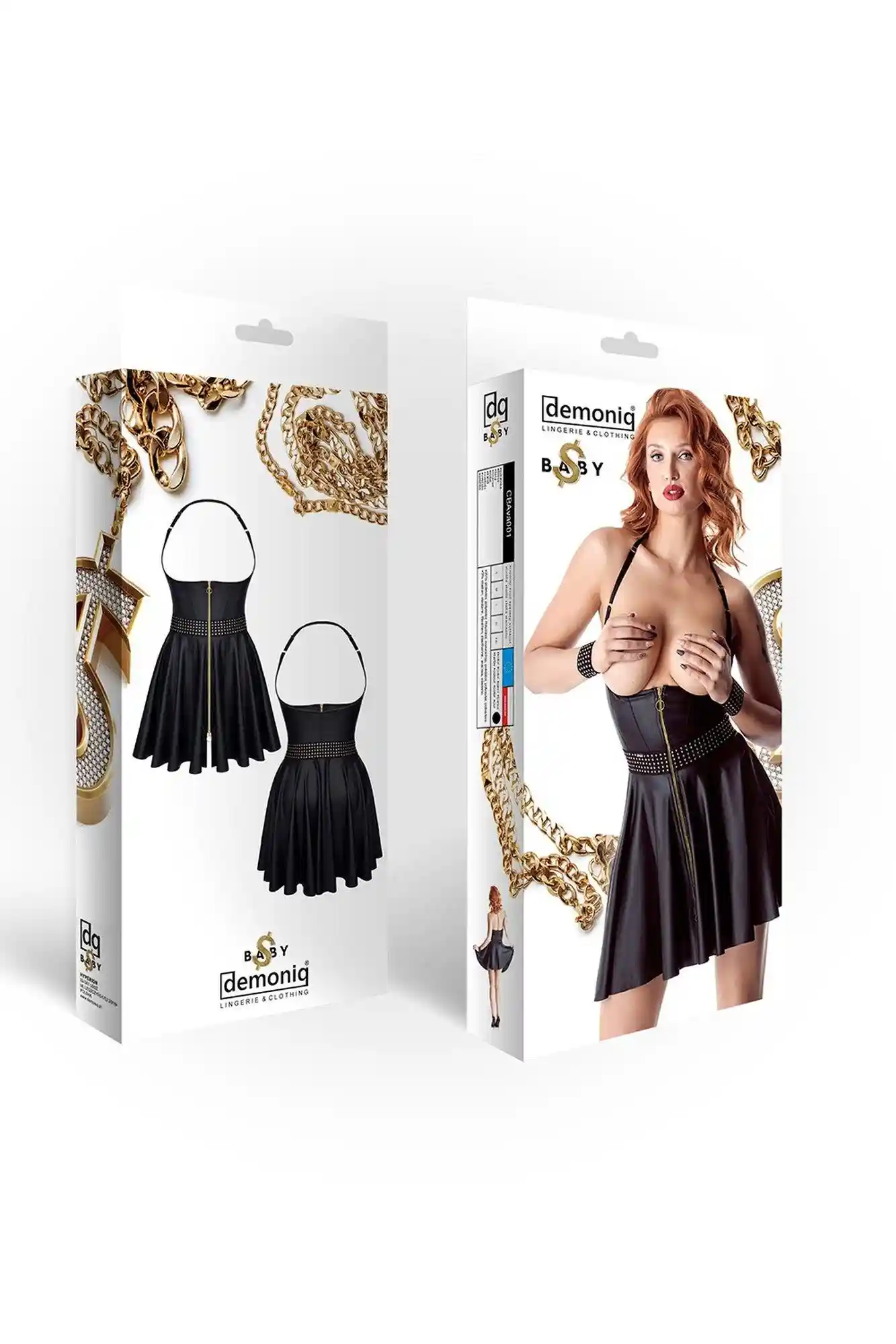 Bielizna-AVA001 sukienka czarna S - obrazek 3