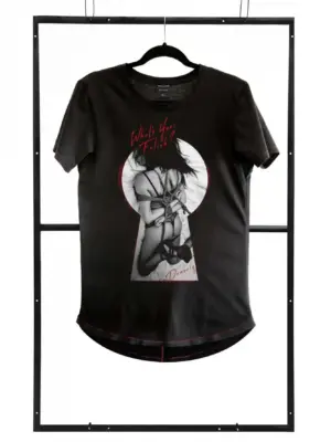 T-shirt men black S fashion