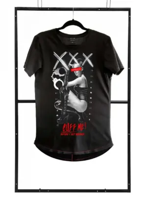 T-shirt męski czarny S Fashion