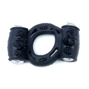 Pierścień-Vibrating CockRing Double Black