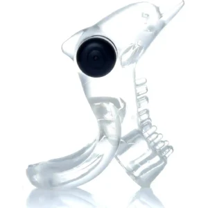 Pierścień-Dolphin Vibro CockRing Clear