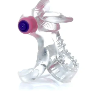 Pierścień-Tongue Vibro CockRing Clear