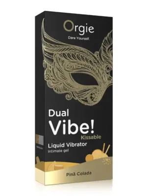 DUAL VIBE! PINA COLADA KISSABLE LIQUID VIBRATOR - 15 ML
