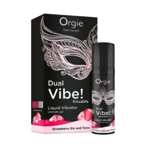 Dual Vibe! Kissable Liquid Vibrating Strawberry Gin And Tonic