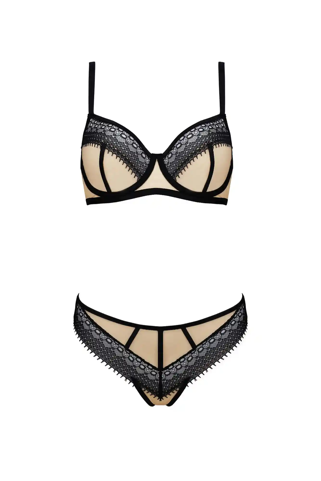 Bielizna-DENERYS BIKINI beige S/M - obrazek 3