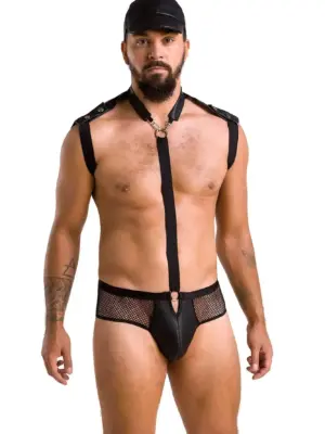 Komplet Erotyczny Body i Czapa John Czarny L/XL
