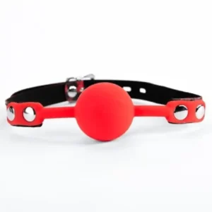 Red Silicone Ball Gag Leopard