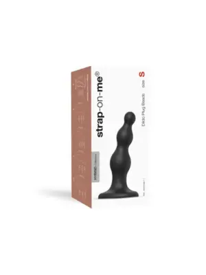 DILDO PLUG BEADS BLACK - S