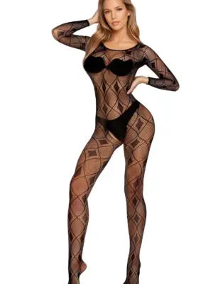 Body z Siateczki z Geometrycznym Wzorem Czarny, OS
