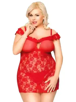 Veronica - Plus Size - red XL