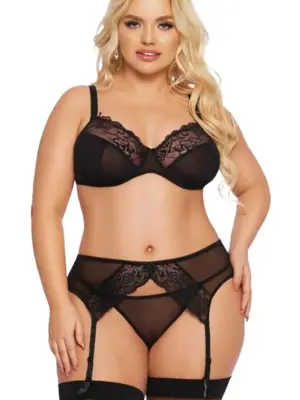 Body Marella z poliamidu - czarne 3XL