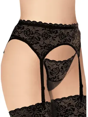 Garterbelt 3305 - Plus Size - black XL