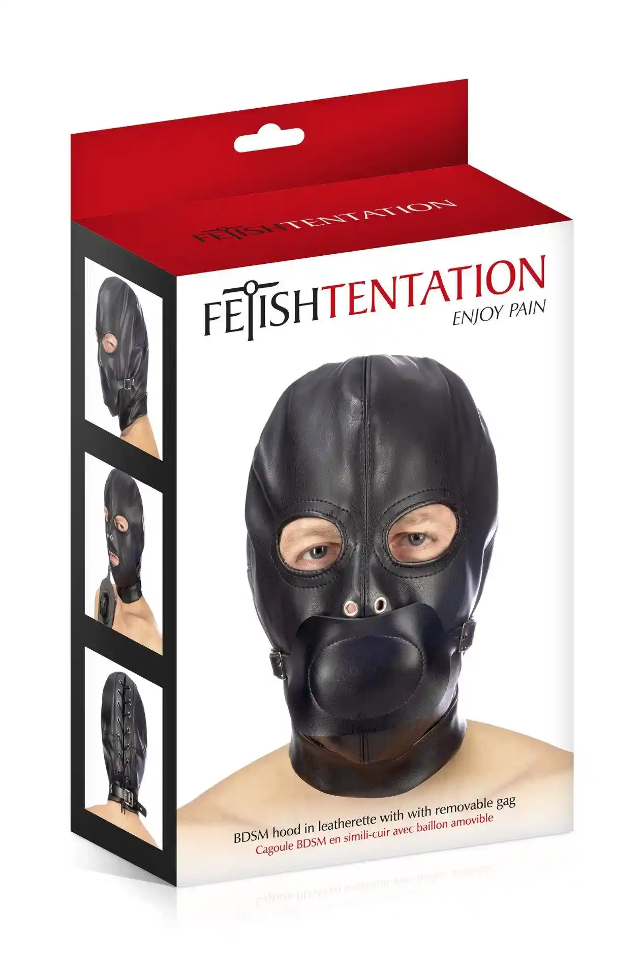PU FETISH EYES HOOD - obrazek 2
