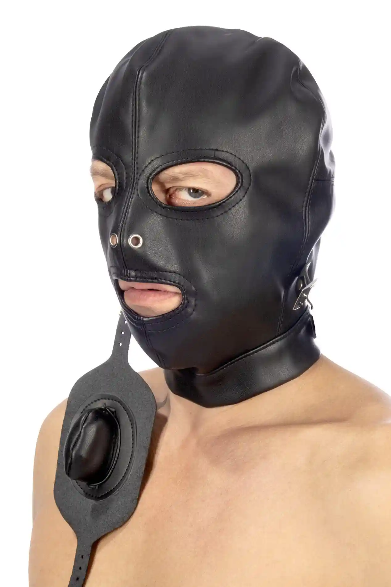 PU FETISH EYES HOOD - obrazek 5