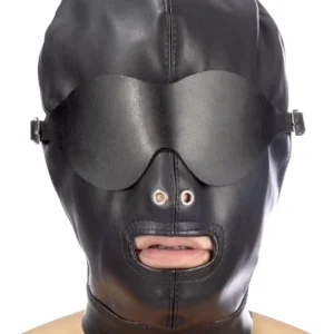 PU FETISH MOUTH HOOD