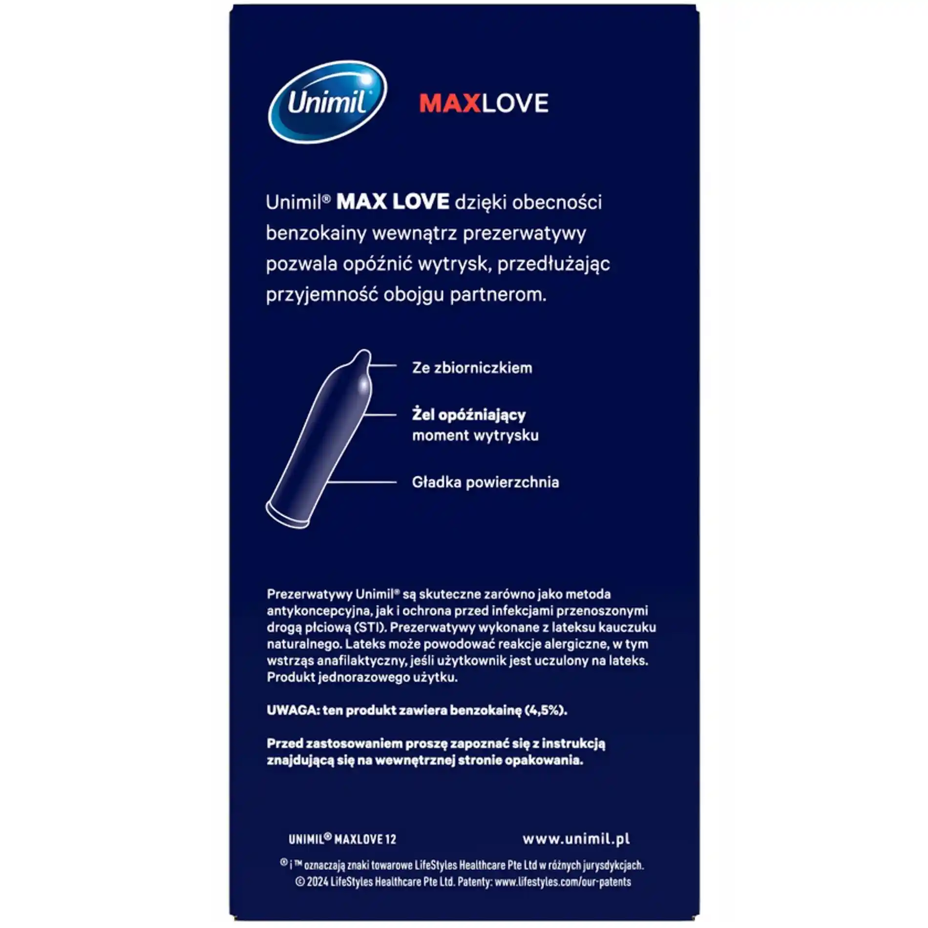 UNIMIL BOX 12 MAX LOVE TIME CONTROL - obrazek 3