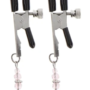 Adjustable Clamps With Beads Silver