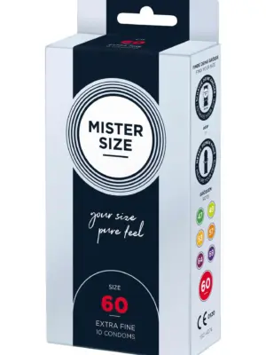 MISTER SIZE 60mm Condoms 10pcs Natural