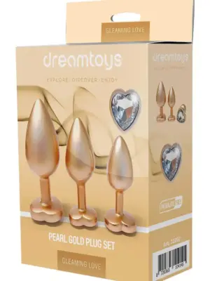 GLEAMING LOVE MATTE GOLD PLUG SET