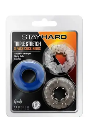 STAY HARD TRIPLE STRETCH 3PACK COCKRINGS