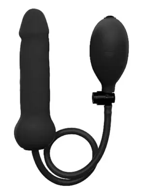 Inflatable Silicone Dong - Black