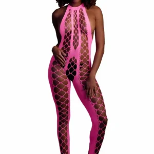 Bodystocking with Halterneck - Pink - XS/XL
