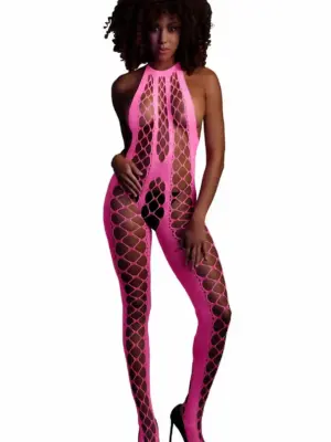 Bodystocking with Halterneck - Pink - XS/XL
