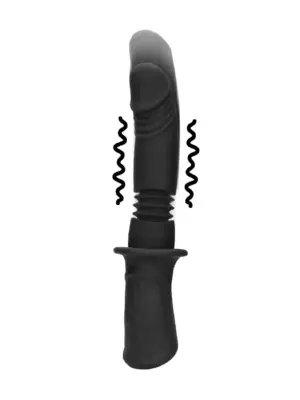 Hand Held Vibrating and Thrusting Sex Machine - Black