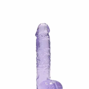 6"" / 15 cm Realistic Dildo With Balls - Purple