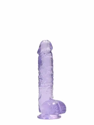 6"" / 15 cm Realistic Dildo With Balls - Purple