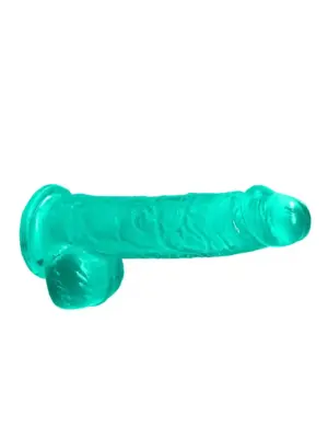 6"""" / 15 cm Realistic Dildo With Balls - Turquoise