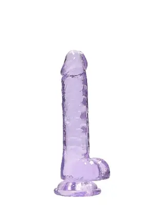 7"" / 18 cm Realistic Dildo With Balls - Purple