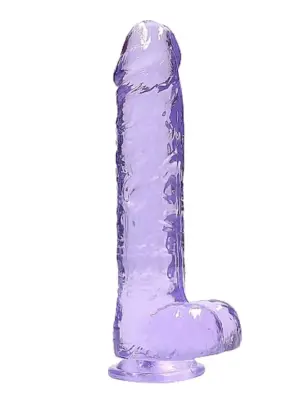 Dildo Realistyczne z Jądrami Fioletowe 9''/23 cm