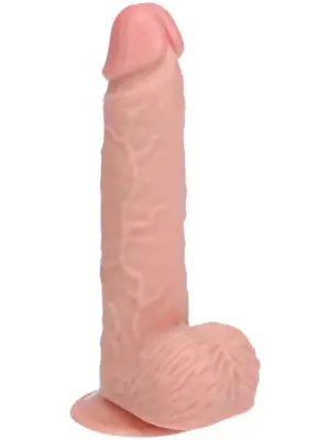 Vibrating Regular Straight Cock with Balls - 7" / 18 cm - Flesh