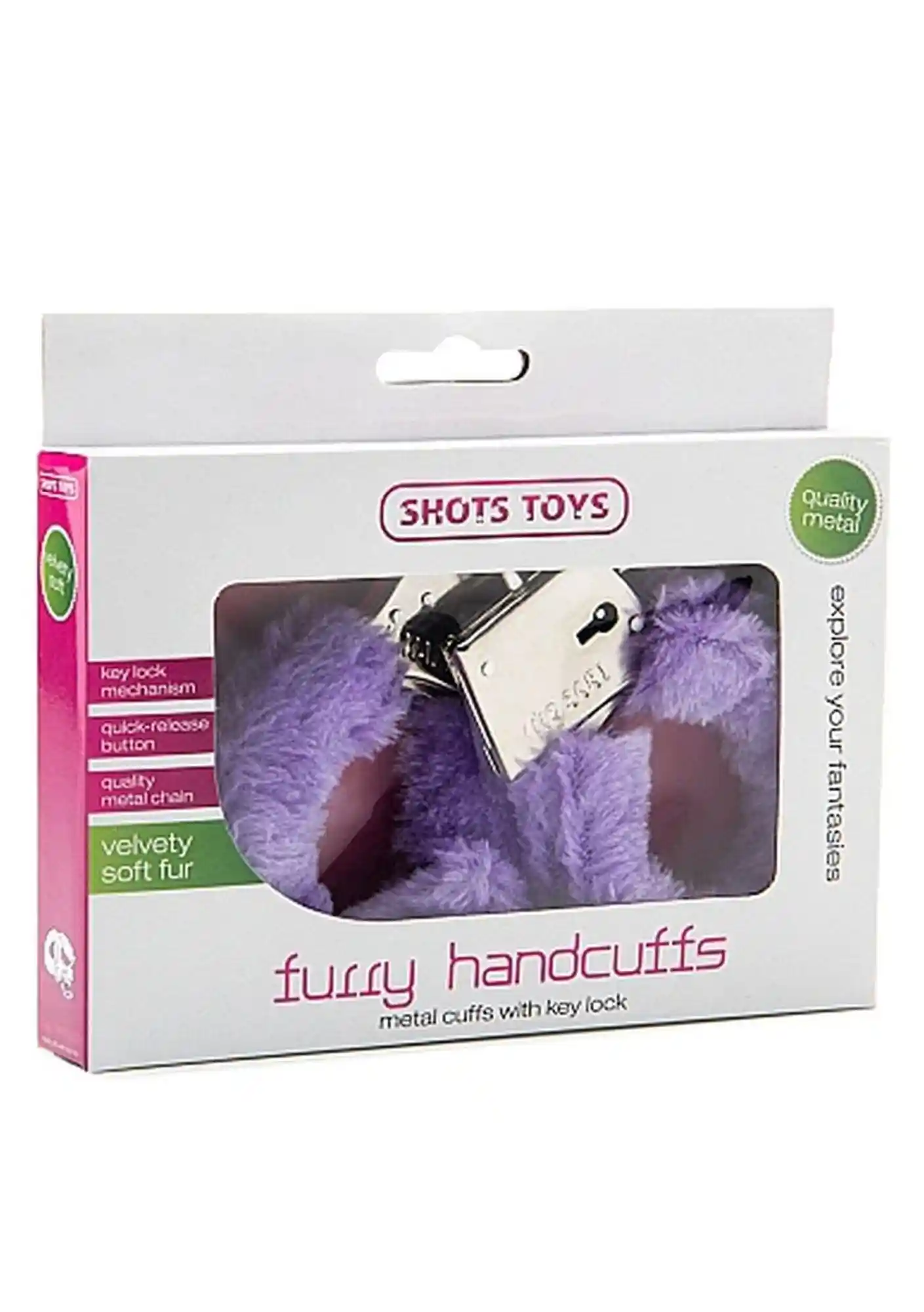 Furry Handcuffs - Purple - obrazek 2