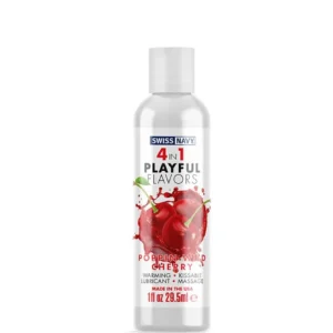 4 In 1 Lubricant with Poppin Wild Cherry Flavor - 1 fl oz / 30 ml