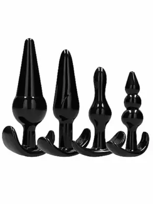 NO. 80 - 4-Piece Butt Plug Set - Black