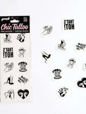 SET of 10 TEMPORARY TATTOOS - KINKY COLLECTION