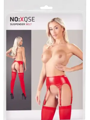 Pas Do Pończoch Czerwony S/M