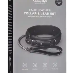 Wiązania-Fetish collar with leash