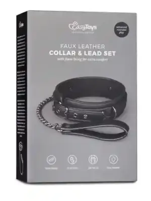 Wiązania-Fetish collar with leash