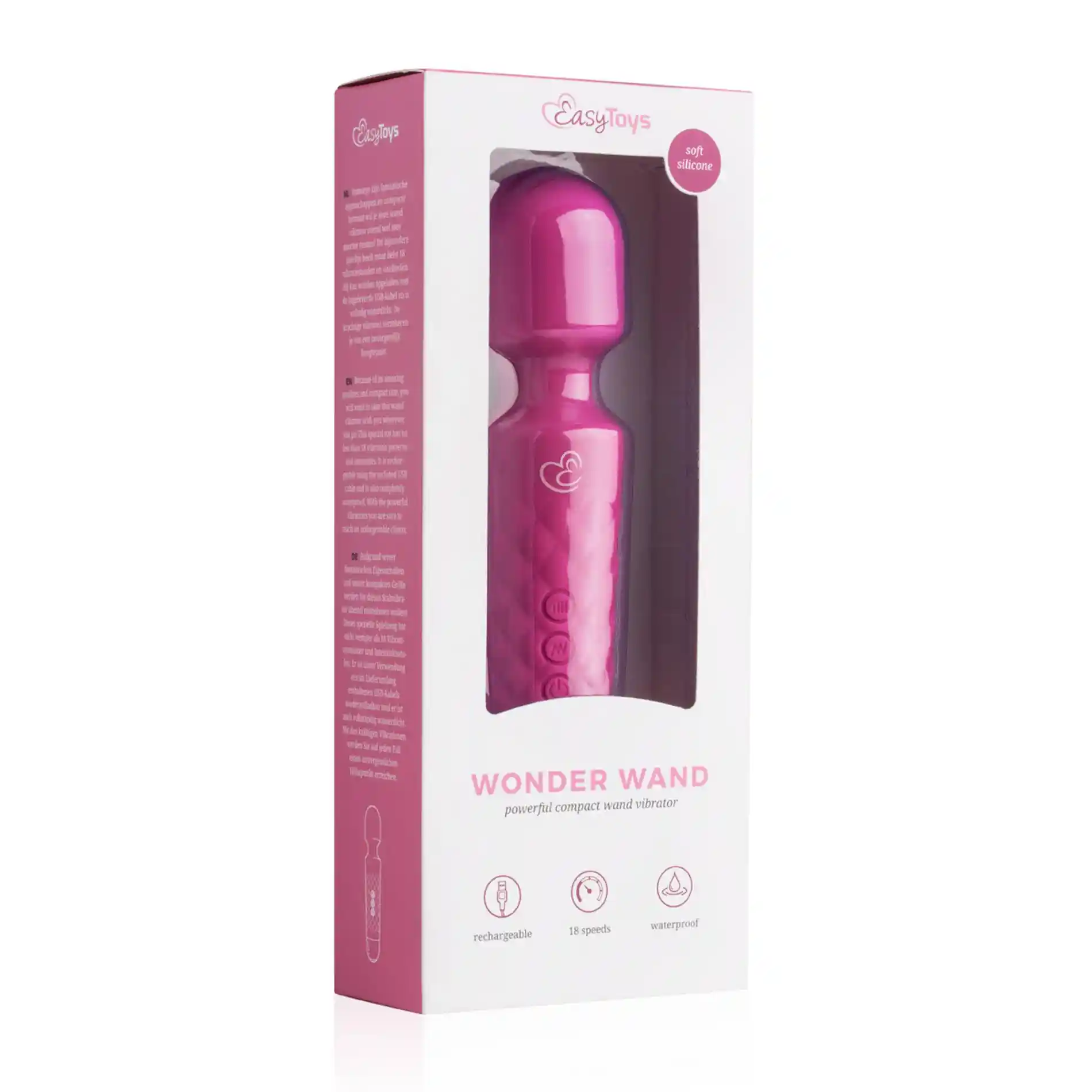 EasyToys Mini Wand Vibrator - Pink - obrazek 6