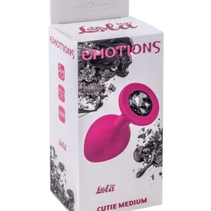 Plug-Anal Plug Emotions Cutie Medium Pink dark black crystal
