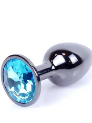 MyLove Toys - Jewellery Dark Silver PLUG- Light Blue