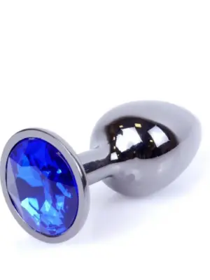 MyLove Toys - Jewellery Dark Silver PLUG- Dark Blue
